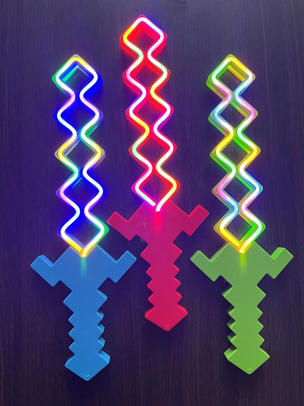 New neon pixel Swords Blue/Red/Green, VERY BRIGHT and extra LEDs inside, £2.1each, 72 per box 5461