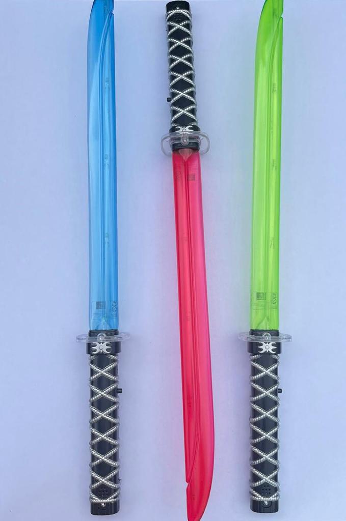 Ninja Sword Light Up with music, Blue/Red/Green £1.40 each 72 per box ...