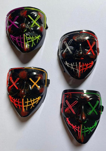 Scary Masks 4 Designs Light Up £2.30 each 100 per box